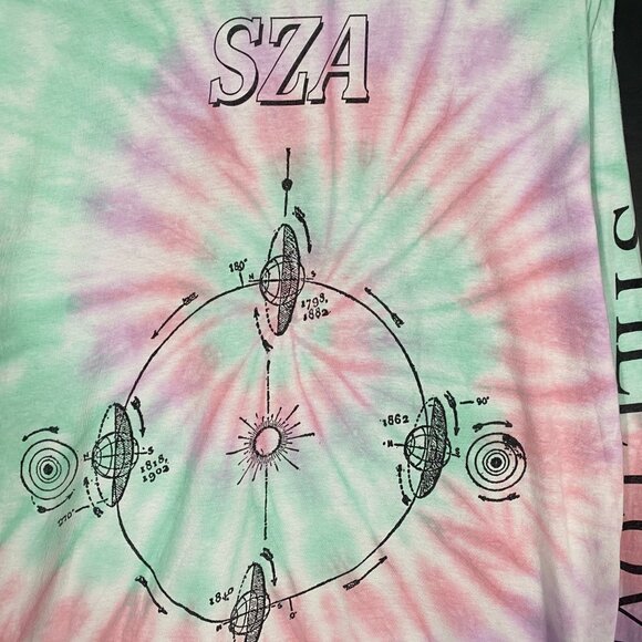 T.D.E SZA CTRL Long Sleeve Pastel Tie Dye Tour Tee mens size medium - Picture 3 of 8
